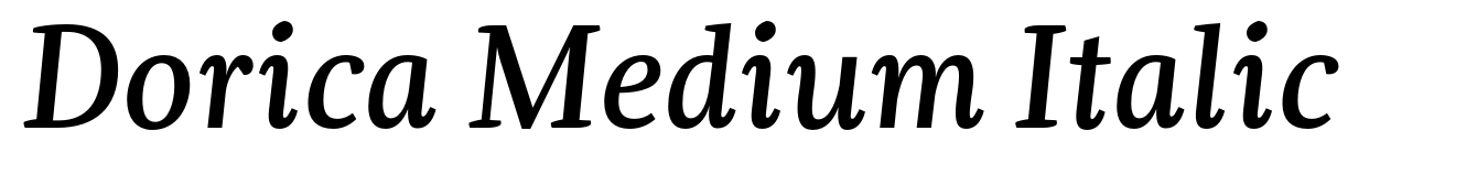 Dorica Medium Italic